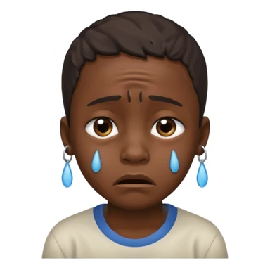 dirty crying african boy sticker