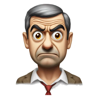 mr bean angry  sticker