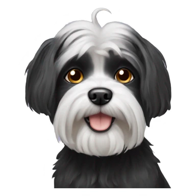 Black Maltese dog sticker