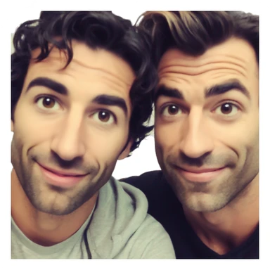 Justin baldoni next to Robert Patterson  sticker