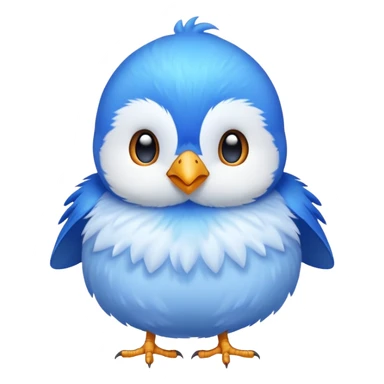 blue bird named gnochi sticker