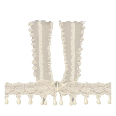 Cream lace garter sticker
