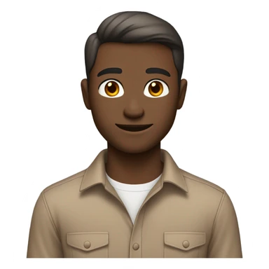 sub male with A soft brown button-up shirt with a slim fit and simple collar, offering a clean and gentle look.

 sticker