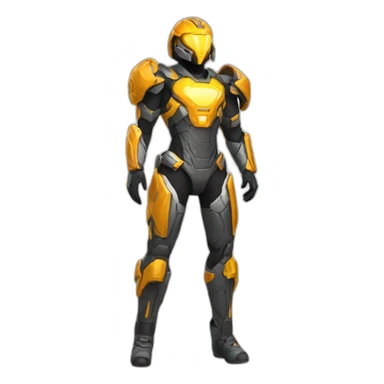 futuristic armored Omega Energy pants radiating energy sticker