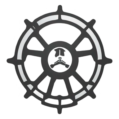 STEERING WHEEL with UNSC as the logo in it's center sticker