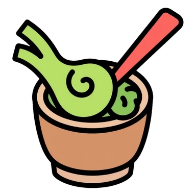 wasabi grinder with fresh wasabi root, traditional Japanese utensil sticker