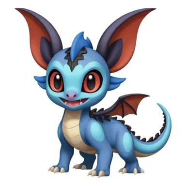 Meloetta-Noivern-Stitch-Toothless-Fakémon-creature-hybrid sticker