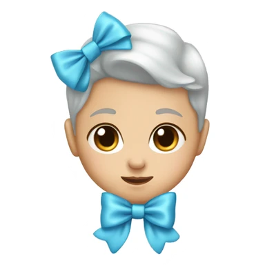 Baby blue bow  sticker