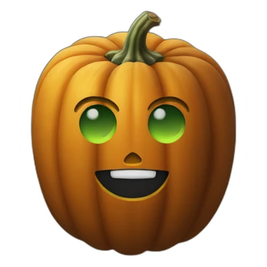 Pumpkin in the shape of a square planet sticker