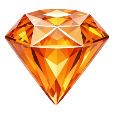 orange princess cut diamond sticker