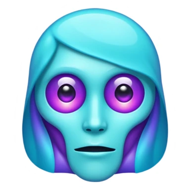 glitter cian and purple phantom sticker