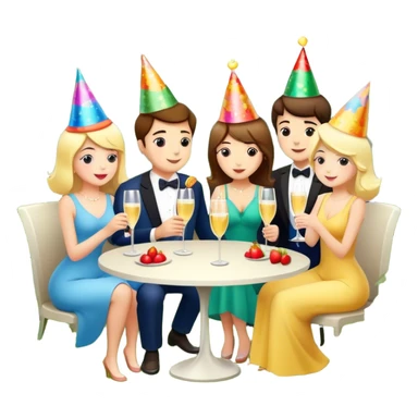 Gente bailando música en un jardín sticker