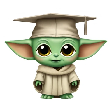 Baby Yoda graduating  sticker