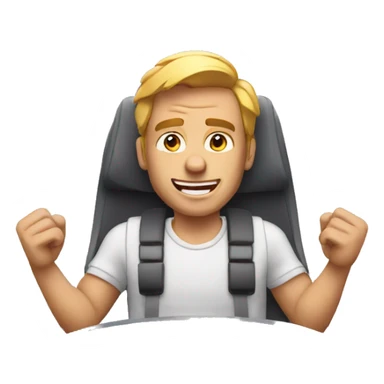 man in rollercoaster sticker