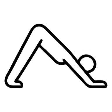 icon on the theme of yoga classes. image of a person in dog asana pose sticker