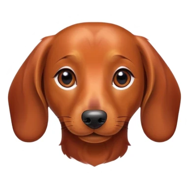 Elegant Brown and red hair dachshund  sticker