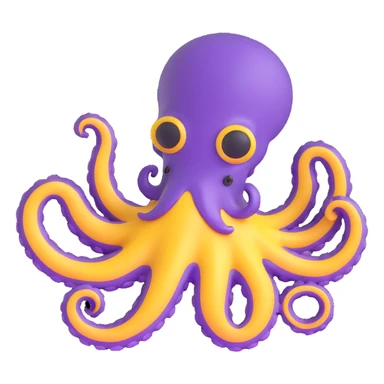 purple octopus sticker