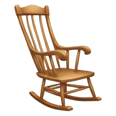 aesthetic Wooden Rocking Chair sticker