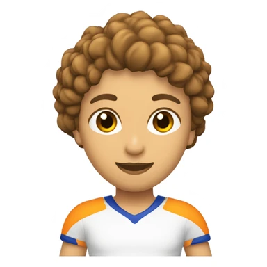 jugadora de padel pelo castaño recojido y ojos marrones sticker