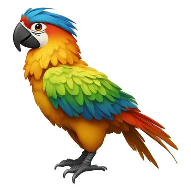 Macaw-shaped chicken sticker