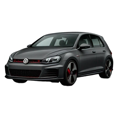 dark grey volkswagen gti four door sticker