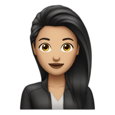 personal stylist with dark straight hair sticker