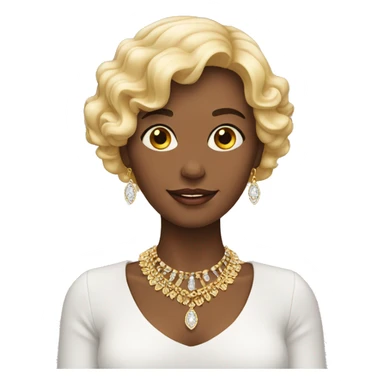 mujer con joyas sticker