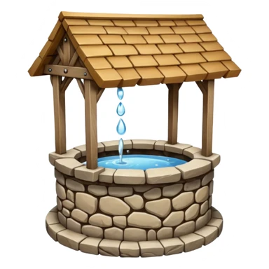 Wishing well sticker