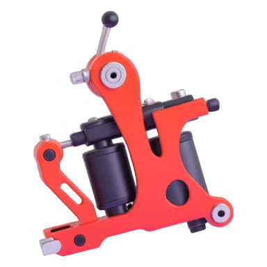 tattoo machine, shiny and playful, simple details sticker