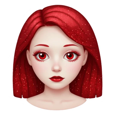 red glitter girl dead sticker