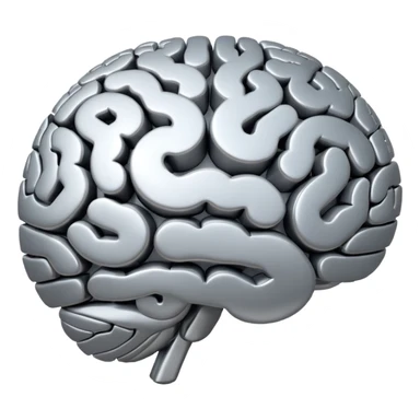 overlapping circles forming a brain with small stars sticker