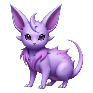 Cool Edgy Cute Shiny Ethereal Noibat-Espeon-Nidorino-hybrid  full body sticker