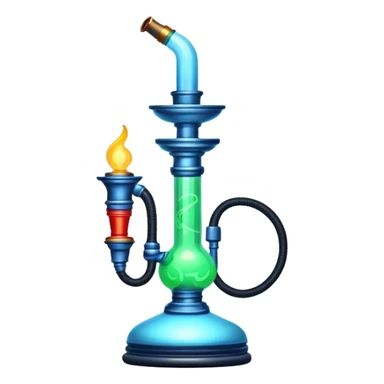 sign of a hookah lounge in the night sticker