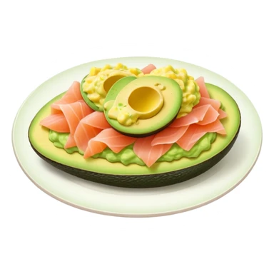 avocado and scrambled-eggs and smoked salmon sticker