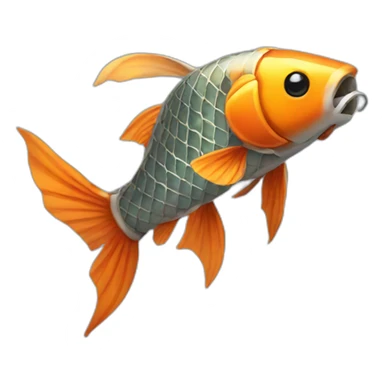 Koi fish mech sticker