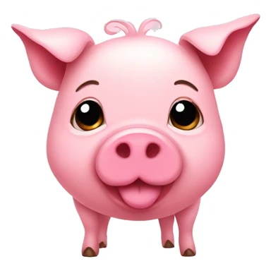 cute pig with hearts sticker