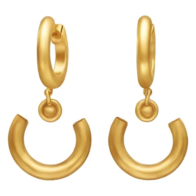 chunky gold hoop earrings sticker