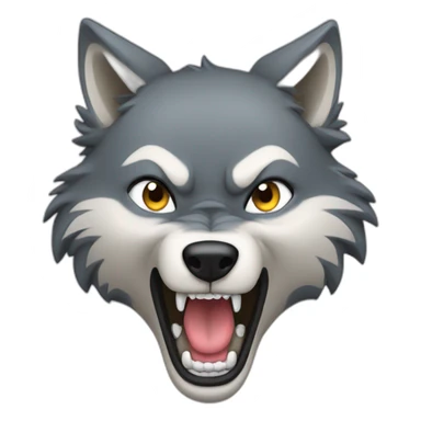 female wolf growling sticker