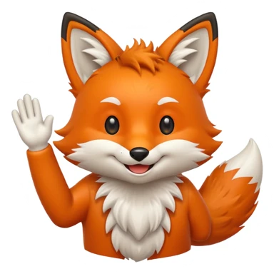 Diseña un Zorro saludando  sticker