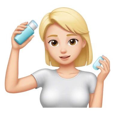 applying deodorant  sticker