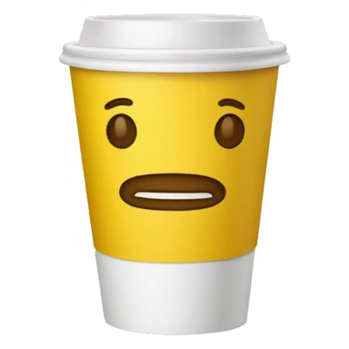 Yellow paper cup of coffee  sticker