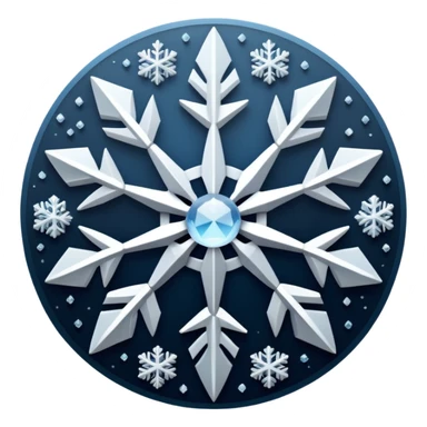 StarTrek logo with a snowflake behind it sticker