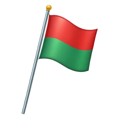 Una bandera roja y verde abajo corte recto osea q no haya espacio de fondo sticker