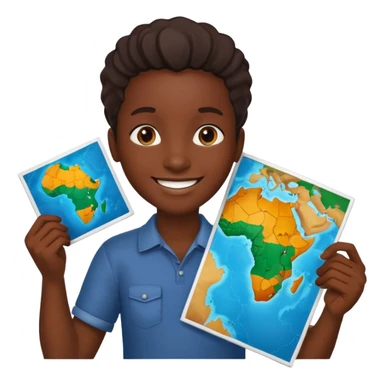 Africa holds in black hands sticker