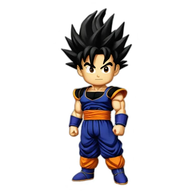 A Male Saiyan With Black Battle Armor And Hair Like Trunks Super Saiyan Grade 2 But Black Dragon Ball sticker