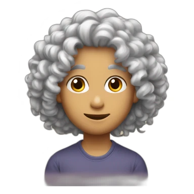 Un gars aux cheveux bouclés sticker