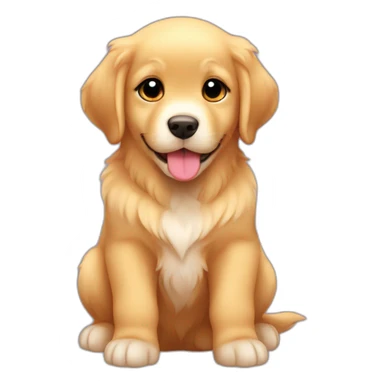 Golden Retriever cute puppy kawaii sticker