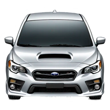 silver Subaru WRX  sticker
