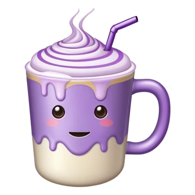 Taro latte sticker