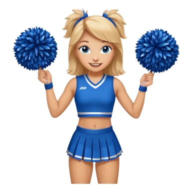 Full body , female , cheerleader , blue eyes sticker